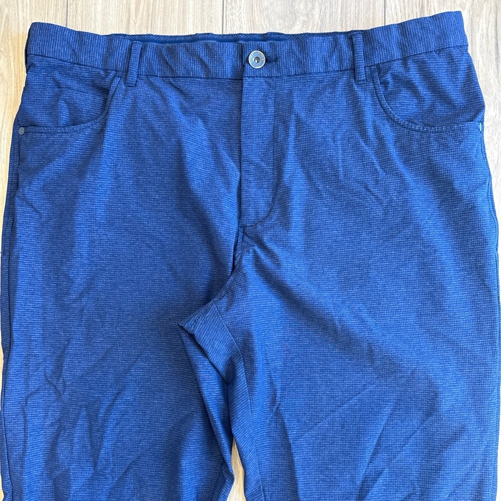 Tommy Bahama Pants Mens 40x36 Blue Performance Golf Casual Textured Chino Travel - Picture 4 of 10